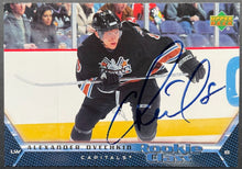 Load image into Gallery viewer, Autographed Alexander Ovechkin Oversized Upper Deck Rookie Card JSA NHL Signed