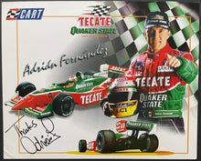 Load image into Gallery viewer, 1998 Adrian Fernandez Signed CART Racing Promo Photo Card Autographed