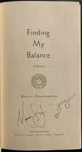 Load image into Gallery viewer, 2003 Mariel Hemingway Signed HC Copy Finding My Balance Autographed 1st Edition