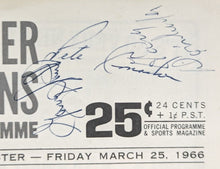 Load image into Gallery viewer, 1966 Rochester Americans v. Hershey Hockey Program Multi-Autographed AHL Signed