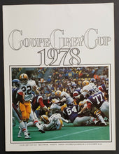 Load image into Gallery viewer, 1978 Exhibition Stadium Grey Cup CFL Program Edmonton vs Montreal + Ticket Stub