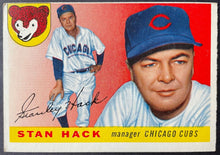 Load image into Gallery viewer, 1955 Topps Baseball #6 Stan Hack Chicago Cubs MLB Sports Card