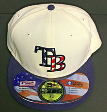 Load image into Gallery viewer, Tampa Bay Rays 2009 Memorial Day Cap Hat New Era 59fifty 7 3/4 New MLB Authentic