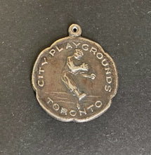 Load image into Gallery viewer, 1930 Vintage Toronto City Playgrounds Sterling Silver Baseball Medal Vtg