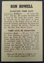 Load image into Gallery viewer, 1959 General Mills Wheaties CFL Football Ron Howell Hamilton Tiger Cats CFL Card