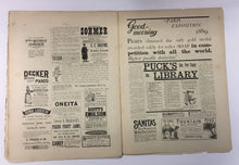 Load image into Gallery viewer, 1889 Puck Publication Uncle Sam Back Cover Champions of the World Magazine