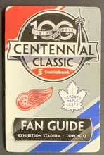 Load image into Gallery viewer, 2017 NHL 100 Classic Fan Guide Exhibition Stadium Toronto vs Detroit Red Wings