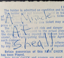 Load image into Gallery viewer, 1969 Unused Ticket New York Mets Game 5 + Ed Sullivan Autograph MLB Baseball LOA