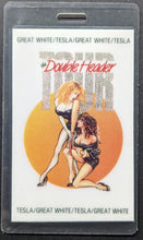 Load image into Gallery viewer, 1989 Tesla / Great White Concert Laminated Backstage Pass Double Header Tour