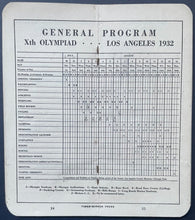 Load image into Gallery viewer, 1932 Los Angeles Summer Olympics Pocket Guide Gilmore Gasoline Historical VTG