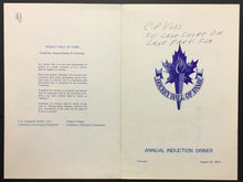 Load image into Gallery viewer, 1974 Hockey Hall Of Fame Annual Induction Dinner Program Vintage NHL C.P Voss