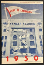 Load image into Gallery viewer, 1950 Yankee Stadium Program Boston Red Sox vs New York Yankees Vtg MLB Baseball