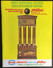 Load image into Gallery viewer, 1980 MLB NLCS Baseball Program Philadelphia Phillies v Houston Astros Vintage