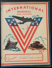 Load image into Gallery viewer, 1944 Maple Leaf Stadium Baseball Program Maple Leafs vs Newark Bears Vintage