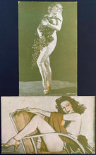 Load image into Gallery viewer, 2 Different c1940's Risque Pinup Girls Exhibit Cards Arcade Cards Vintage Rare