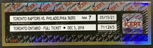 Load image into Gallery viewer, 2018 NBA Basketball Toronto Raptors Ticket Nelson Mandela Tribute Game Graded