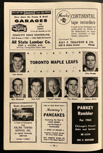 Load image into Gallery viewer, 1962 NHL Hockey Stanley Cup Finals Game 6 Program Toronto Maple Leafs Blackhawks