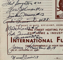 Load image into Gallery viewer, 1959 Stanley Cup Autographed Signed Program Page Montreal Canadiens NHL JSA LOA