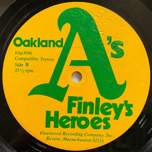Load image into Gallery viewer, 1972 Oakland A's LP Record Album World Series Champions Finley's Heroes MLB