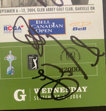 Load image into Gallery viewer, 2004 Canadian Open Golf Program+Ticket Signed x3 Singh Parnevik Howell PGA JSA
