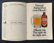 Load image into Gallery viewer, 1969 Jarry Park Program Montreal Expos 1st Season + Final 3 MLB Games vs Cards