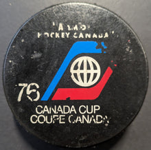 Load image into Gallery viewer, 1976 Canada Cup Game Used Puck CCM International Ice Hockey Tournament