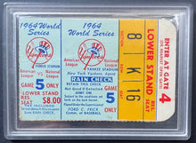 Load image into Gallery viewer, 1964 World Series Game 5 Ticket Stub+Program New York Yankees St.Louis Cardinals