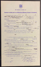 Load image into Gallery viewer, 1966 Boxing Contract Heavyweight Toronto Masaryk Hall Signed Sullivan + Ungerman