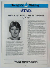 Load image into Gallery viewer, 1982 Pittsburgh Civic Centre NHL Hockey Program Signed Flames Goalie Pat Riggin
