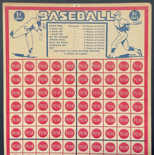 Load image into Gallery viewer, Circa 1930s Baseball Betting Punch Board Game Display MLB Vintage Gambling