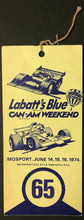 Load image into Gallery viewer, 1974 Labatt's F1 Can-Am Race Ticket Mosport Vintage Racing Jackie Oliver Wins