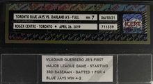 Load image into Gallery viewer, 2019 Vladimir Guerrero Jr Debut 1st Game Ticket Toronto Blue Jays Oakland A's