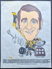 Load image into Gallery viewer, 1970-71 Kelloggs Sporticatures Iron-on Transfers Complete Set of 6 NHL Hockey