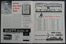 Load image into Gallery viewer, 1961 NHL Hockey Program Detroit Red Wings v Montreal Canadiens Toe Blake Olympia