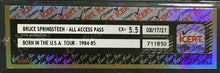 Load image into Gallery viewer, 1984 Bruce Springsteen Born In The USA Concert Tour All Access Stage Pass iCert