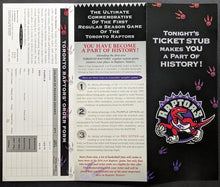 Load image into Gallery viewer, Toronto Raptors Inaugural Season First Game Full Ticket + Original Nike Lanyard