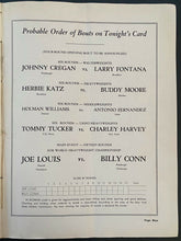 Load image into Gallery viewer, 1941 Polo Grounds Joe Louis v Billy Conn Heavyweight Title Fight Boxing Program