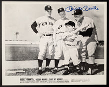Load image into Gallery viewer, Mickey Mantle Autographed Signed Lobby Card "Safe at Home!" New York Yankees VTG