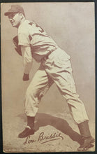 Load image into Gallery viewer, 1940's Vintage Baseball Exhibit Cards x3 MLB Cleveland Indians Brooklyn Dodgers