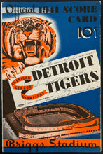Load image into Gallery viewer, 1941 Briggs Stadium MLB Baseball Program Detroit Tigers vs New York Yankees