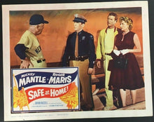 Load image into Gallery viewer, 1962 Safe At Home Lobby Card Mickey Mantle & Roger Maris Vintage Baseball Movie