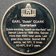 Load image into Gallery viewer, 1972 Earl Clark Pro Football Hall Of Fame Medal Franklin Mint 1 Troy Oz NFL