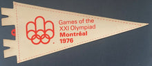 Load image into Gallery viewer, 1976 Montreal Summer Olympics XXI Pennant 17" Sports Historical Vintage Canada