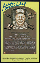 Load image into Gallery viewer, 1983 Juan Marichal Autographed MLB Baseball Signed HOF Plaque Postcard