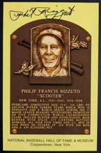 Load image into Gallery viewer, Phil Rizzuto Signed Hall Of Fame Plaque Autographed Postcard Yankees HOF MLB JSA