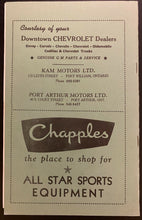 Load image into Gallery viewer, 1967 Fort William Minor Hockey Program Toronto Maple Leafs Oldtimers v Lakehead