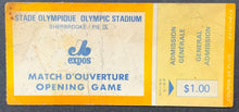 Load image into Gallery viewer, 1977 MLB Montreal Expos Inaugural First Game Olympic Stadium Baseball Ticket