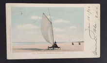 Load image into Gallery viewer, 1900 Sailing On Ormond Beach Florida Postcard Future Site of Daytona Races