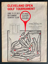 Load image into Gallery viewer, 1971 Cleveland Open Beechmont Country Club Golf PGA Tournament Pairing Sheet Vtg