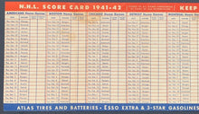 Load image into Gallery viewer, 1941-42 Imperial Oil NHL Pocket Schedule Vintage Hockey Sports Calendar
